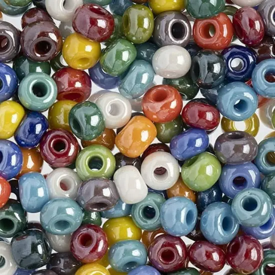 John Bead 2/0 Opaque Czech Glass Seed Beads, 500g Multi Luster {1}
