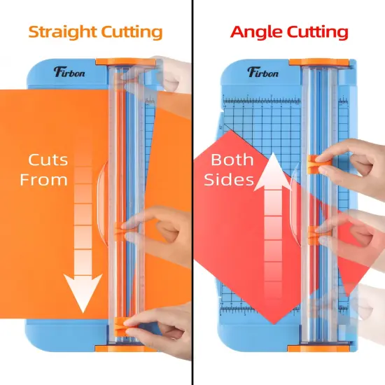 Firbon Blue A4 Paper Cutter, 12 Inch Titanium Straight Paper Trimmer with Side Ruler for Scrapbooking Craft, Paper, Coupon, Label, Cardstock {5}