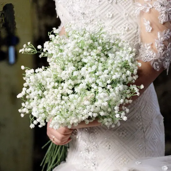 Artificial Baby&rsquo;s Breath Floral Bundle &ndash; White Gypsophila for Bouquets, Weddings & DIY Decor {1}