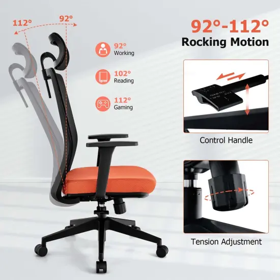 Costway Mesh Office Chair Big Tall Ergonomic Executive Chair Height Adjustable 400 lbs {6}