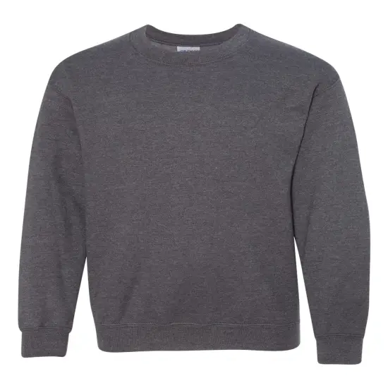 Gildan® Heavy Blend Youth Crew Neck Long Sleeve Sweatshirt Dark heather {1}