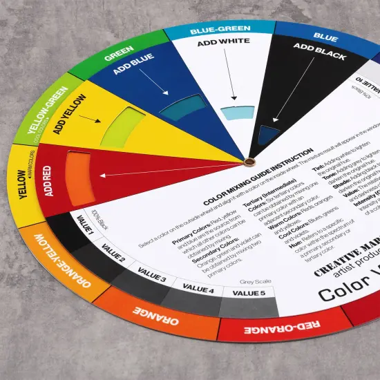 Creative Mark Double-Sided Color Wheel Mixing Guide 9.25", 60 Colors, Munsell System Based, for Artists, Professionals, Students, Teachers {2}