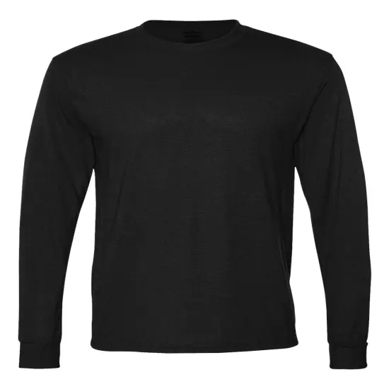 JERZEES&reg; Unisex Dri-Power Performance Long Sleeve Crewneck T-Shirt Black {1}