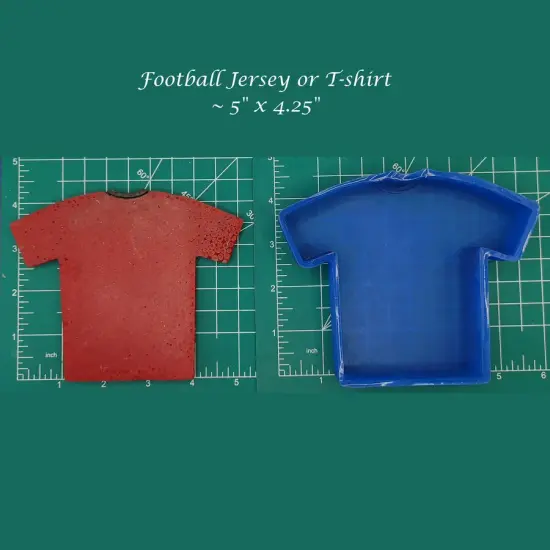 Football Jersey or T-Shirt Silicone freshie Mold {1}