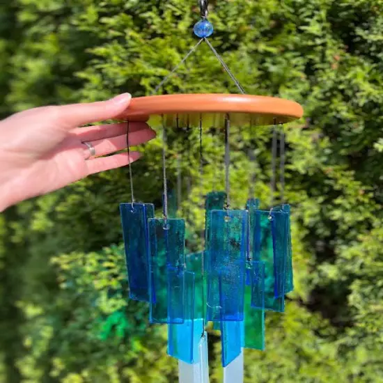 Art Glass Windchime - Into The Sea {5}