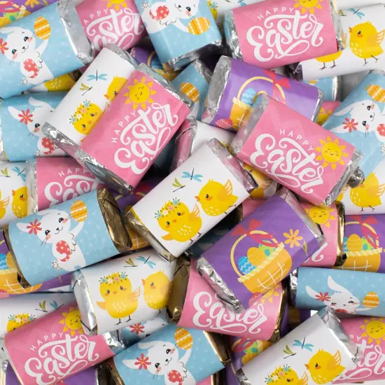 Easter Candy Favors Hershey's Miniatures Chocolate - Bunny, Eggs & Chicks {2}