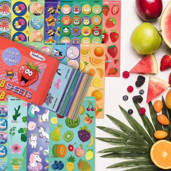 68 Sheets Scented Stickers,17 Different Scents Smelly Stickers for Kids &Teachers & Parents as Reward Stickers, Christmas Gift, Party Favor. Smelly Stickers. {5}