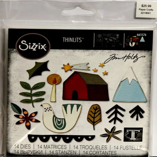 Sizzix Tim Holtz Funky Nordic Thinlits Dies Set {1}