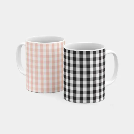 Pink Gingham Mug {2}