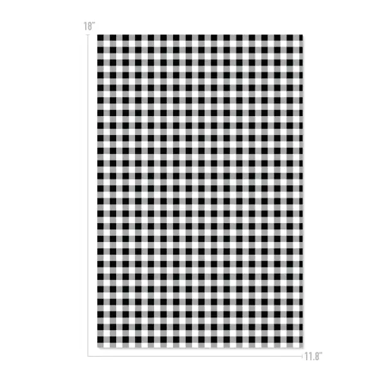 Happy Crafters Buffalo Plaid 11.8" x 18" Sheet Black and White {1}