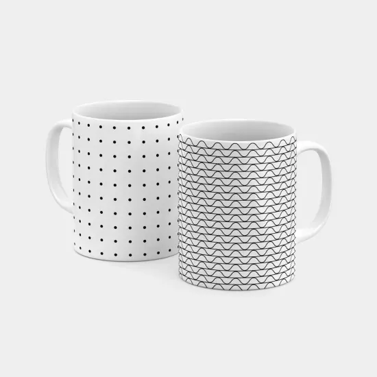 Mnml Wire Wave Pattern 11 Oz Mug {3}