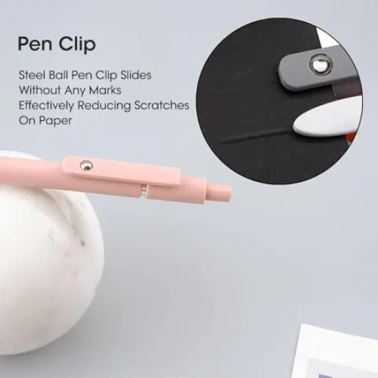 FIOVER 5pcs Gel Pens 0.5mm Quick Dry Black Ink Pens Fine Point Smooth Writing Pen High-End Series Pens for School Office Home Supplies, Gifts for Women and Men (Morandi) {5}