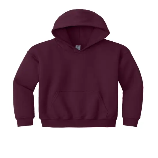 Gildan&reg; Youth Heavy Blend Hooded Sweatshirt Maroon {2}