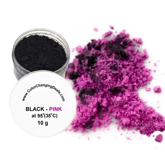 Color Changing Powder Pigment Thermochromic Temperature Heat Sensitive Black pink 95&deg;f {1}