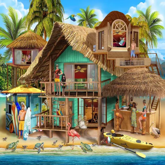Sunsout Tropical Vacation 500 pc Jigsaw Puzzle 23053 {1}