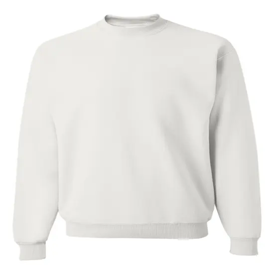 JERZEES&reg; NuBlend Crewneck Long Sleve Sweatshirt White {1}