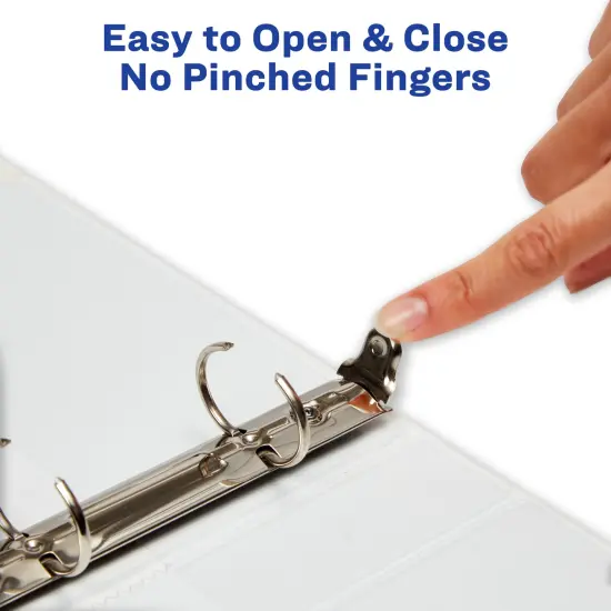 Avery Mini Economy View 3 Ring Binders, 1" Round Rings, Holds 5.5" x 8.5" Paper, White, 4 Pack (17702) {5}