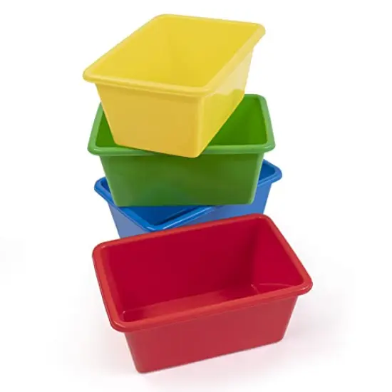 Humble Crew Small Plastic Storage Bins, Set of 4, Primary Colors {1}