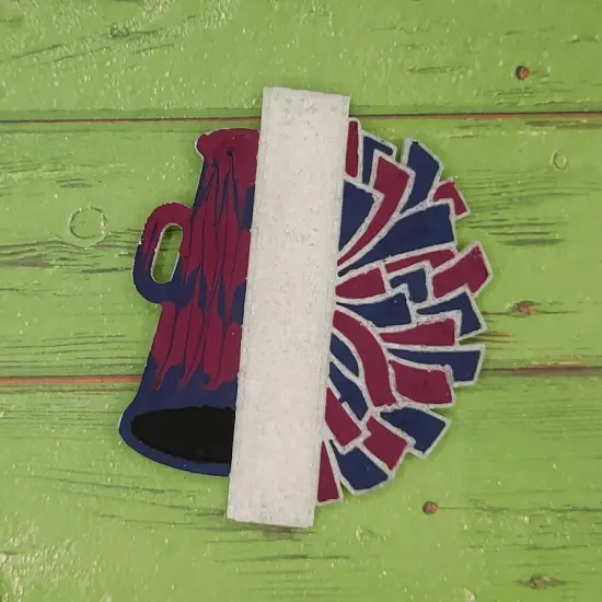 Cheer Megaphone & Pom Poms Silicone Freshie Mold {2}