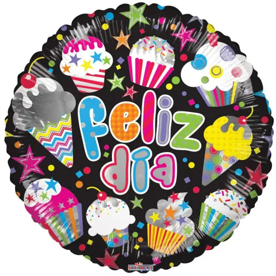 Desserts Feliz D&iacute;a 18" Round Foil Balloon, 1ct {1}