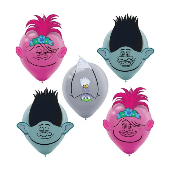 Trolls World Tour 12" Latex Balloon Decoration Kit, 6ct {1}