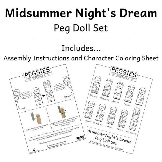 Midsummer Night's Dream Peg Doll Set by Pegsies&trade; {5}
