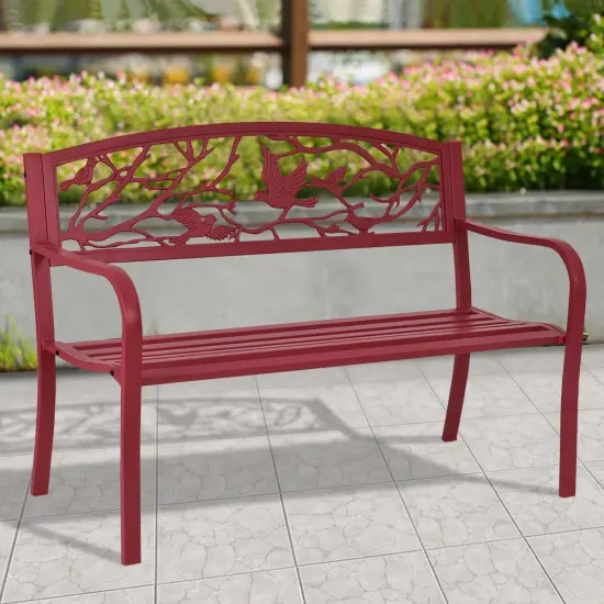 Patio Garden Bench Park Yard Outdoor Furniture {6}