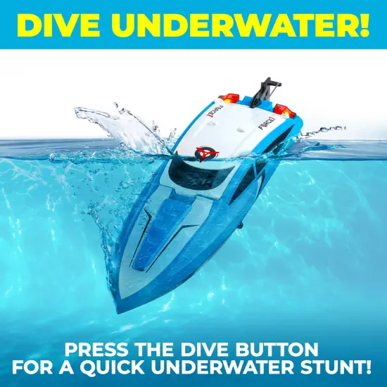 Force1 Velocity Fast RC Boat - Blue {3}