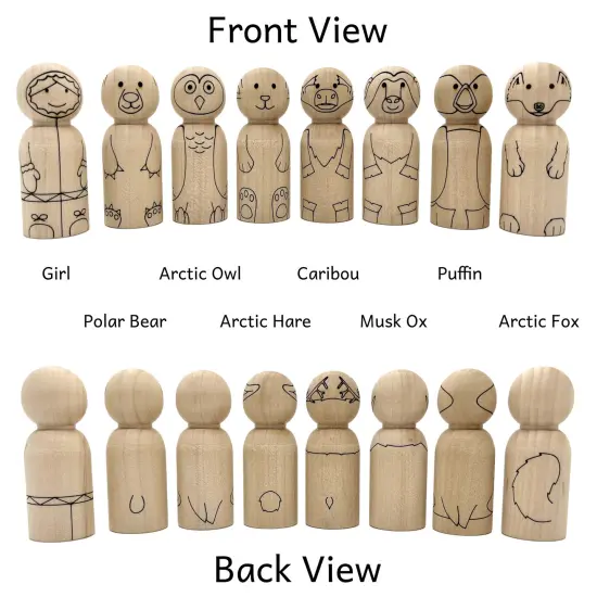 Arctic Friends Peg Doll Set by Pegsies&trade; {2}