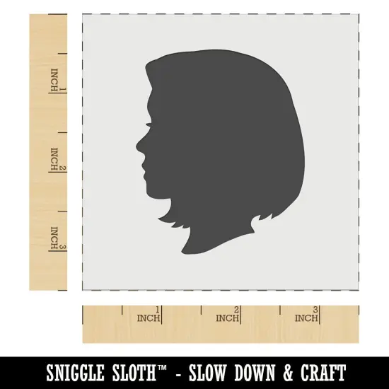 Woman Head Silhouette Wall Cookie DIY Craft Reusable Stencil {5}