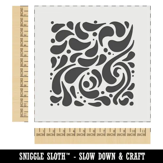 Swirling Water Droplets Abstract Pattern Wall Cookie DIY Craft Reusable Stencil {1}