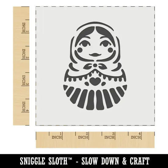 Russian Nesting Doll Matroyshka Babushka Wall Cookie DIY Craft Reusable Stencil {6}