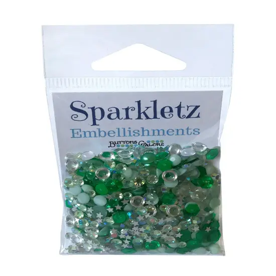 Buttons Galore Sparkletz DIY Craft Embellishments 30 Grams - 3 Packs of Aquamarine {2}