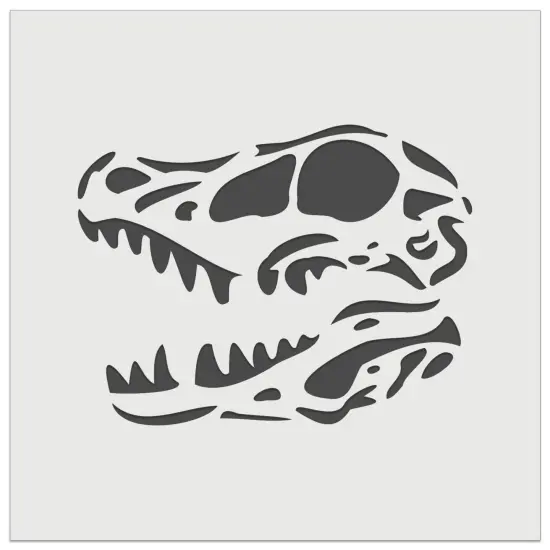 Velociraptor Skull Dinosaur Fossil Bone Wall Cookie DIY Craft Reusable Stencil {7}