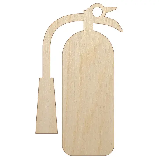 Fire Extinguisher Safety Hazard Symbol Unfinished Wood Shape Piece Cutout for DIY Craft Projects {7}
