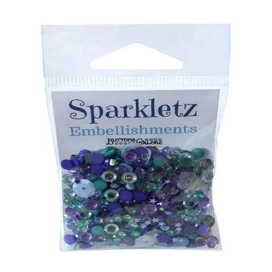 Buttons Galore Sparkletz DIY Craft Embellishments 30 Grams - 3 Packs of Sailors Sky {2}