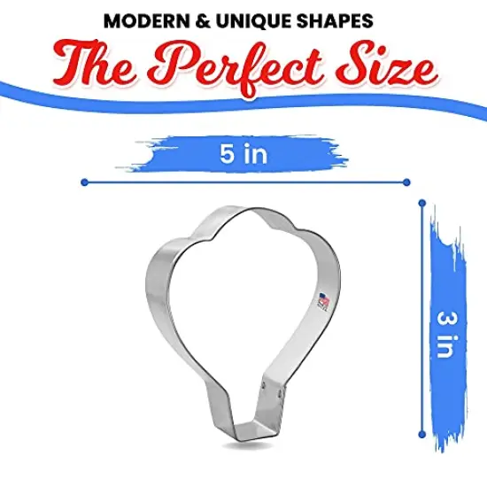CookieCutter.Com Hot Air Balloon Cookie Cutter 4 in &ndash;Tin Plated Steel Cookie Cutters &ndash; Made In The USA {3}