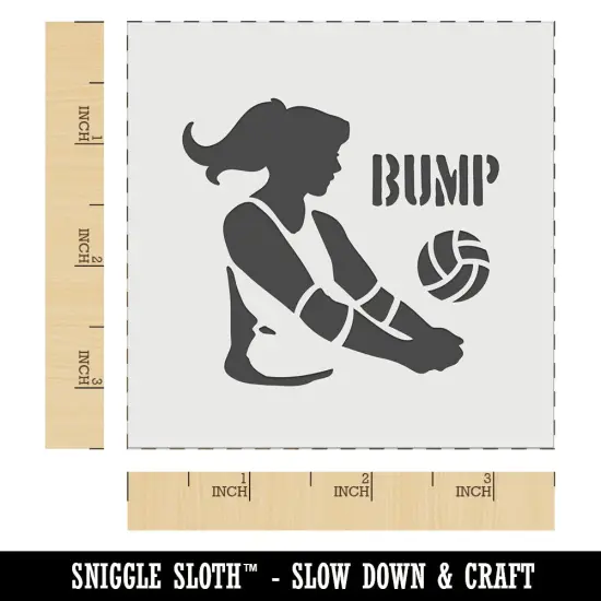 Volleyball Woman Bump Sports Move Wall Cookie DIY Craft Reusable Stencil {5}