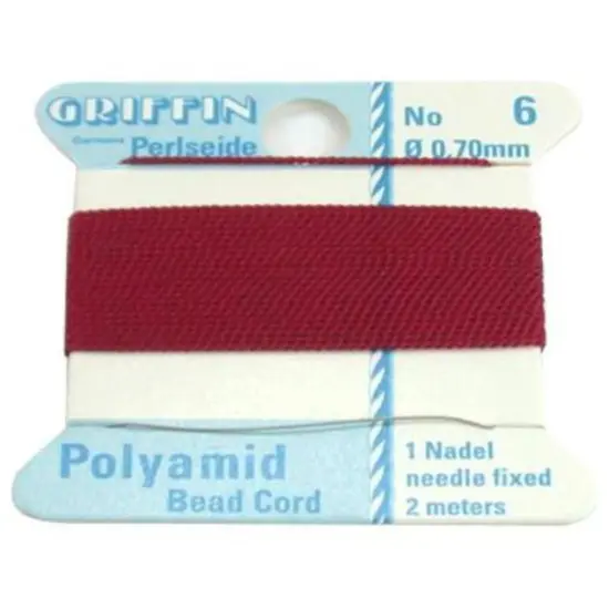 Bead Tip Kit - Pliers, Tweezers, Cement, Garnet Bead Cord #6 & 25 Bead Tips {2}