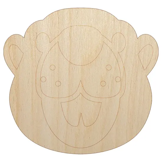 Cute Toothy Beaver Head Unfinished Wood Shape Piece Cutout for DIY Craft Projects {7}