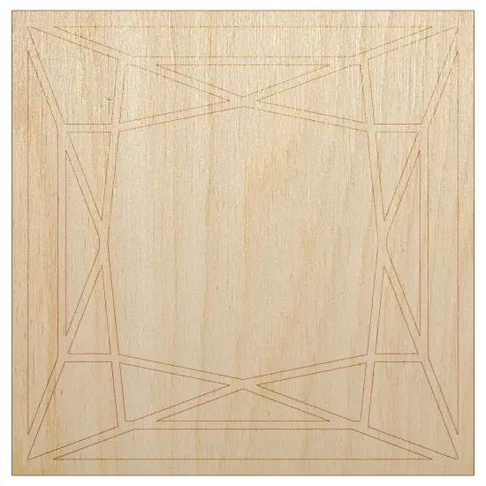 Princess Cut Square Brilliant Gem Diamond Jewelry Unfinished Wood Shape Piece Cutout for DIY Craft Projects {7}