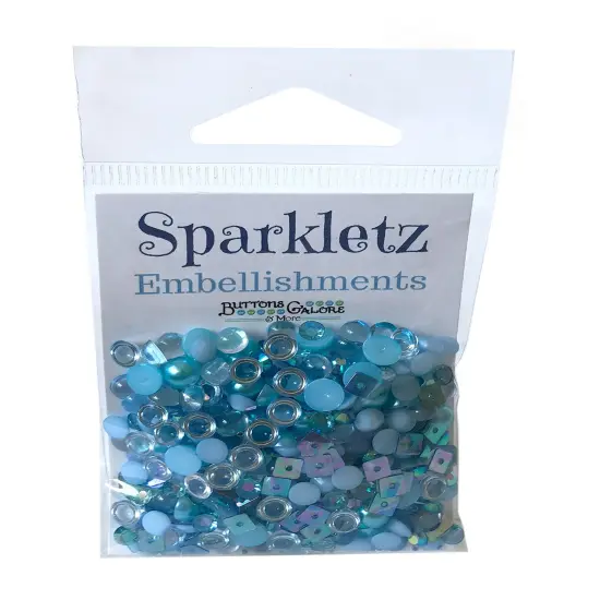 Buttons Galore Sparkletz DIY Craft Embellishments 30 Grams - 3 Packs of Ocean Waves {2}