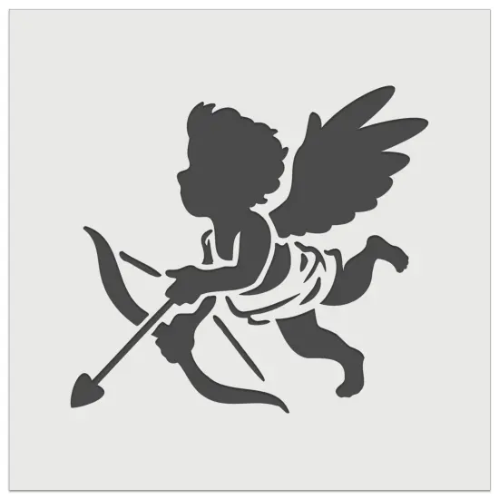 Valentine Cherub Cupid with Bow and Arrow Wall Cookie DIY Craft Reusable Stencil {7}