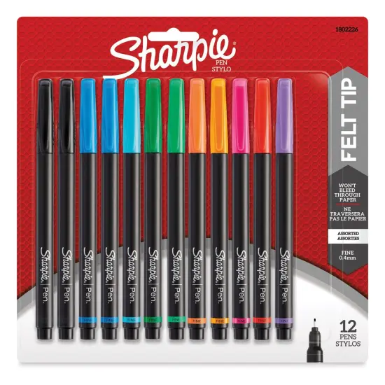 Sharpie Felt Tip Pens - Assorted Colors, Set of 12 {1}