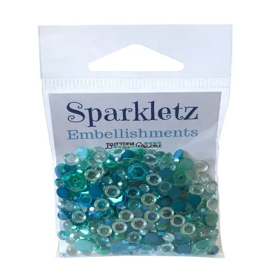 Buttons Galore Sparkletz DIY Craft Embellishments 30 Grams - 3 Packs of Sea Level {2}
