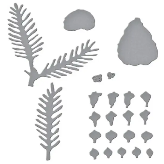 Spellbinders Pine Cone And Evergreen Bough With Ladybugs Cutting Dies {2}