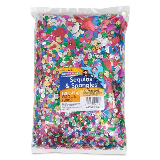 Creativity Street Sequins and Spangles - Classroom Pack, Assortments, 1 lb, Bag {1}