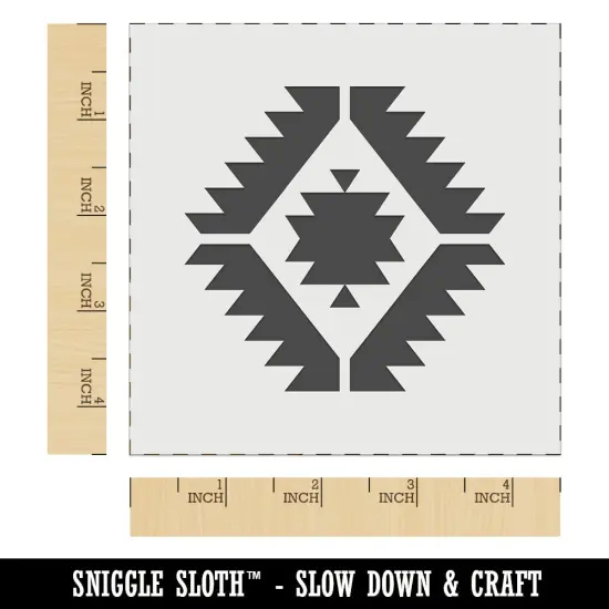 Southwestern Diamond Triangle Pattern Wall Cookie DIY Craft Reusable Stencil {6}