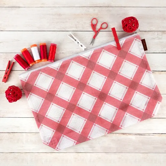 It's Sew Emma Mad For Plaid Project Bag-Berry {2}