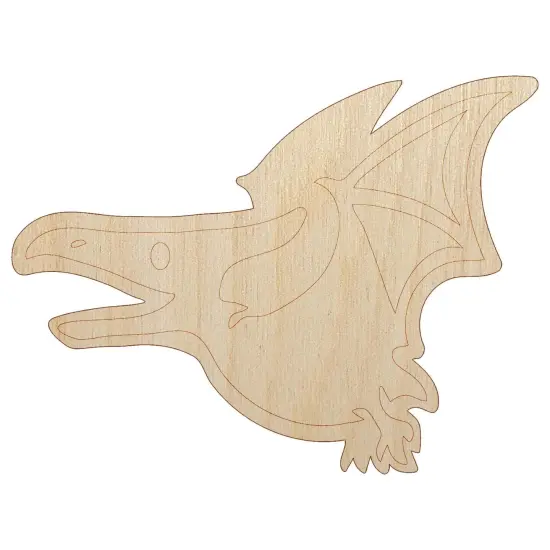 Cute Dinosaur Pterodactyl Pteranodon Flying Unfinished Wood Shape Piece Cutout for DIY Craft Projects {7}